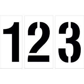 6" Number Stencil Kit | Part#: 10001776 | 10-Piece Kit includes Numbers 0-9 | Number Height is 6" | Flexible and Durable 1/8" PolyTough Lifetime | Precision Marking | Made in USA