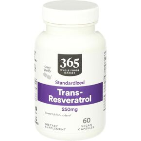 Whole Foods Market, Transresveratrol 250Mg, 60 Vegg Capsules