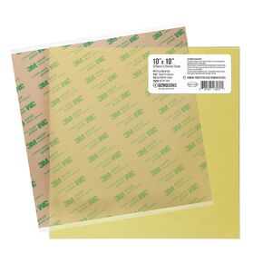 Gizmo Dorks PEI Sheet 10" x 10" (254mm x 254mm) 1mm Thick 3D Printer Build Surface with 3M 468MP Adhesive, Made in The USA