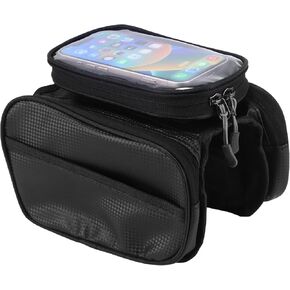 Bicycle Top Tube Bag，Comes With Rain Cover，Waterproof Bicycle Front Rack Bag，Top Tube Bicycle Bag Suitable Road Mountain Bike Outdoor Cycling Travel Hiking Bag Bike Accessories