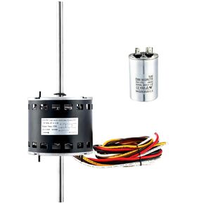 D1092 RV Air Conditioner Motor with Capacitor, Direct Replacement for Coleman Mach RV AC Fan Motor, Replaces Fasco D1092 1468-3069, 1/3 HP, 115V, 1675 RPM