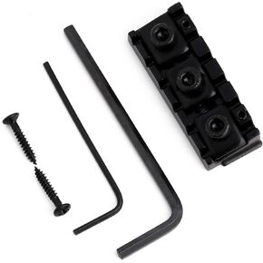 Holmer Guitar String Locking Nut for Floyd Rose Style Adjustable Height Locking Guitar Tremolo Bridge with Mounting Screw Shims and Wrench Gold.