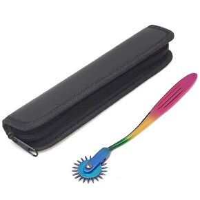 Wartenberg Neuro Pinwheel Diagnostic Instrument Sensory Wartenberg Pinwheel 1 Head Strong Wheel Stainless Steel Nerve Tester (Multi Rainbow) with Carry Case MRP-01