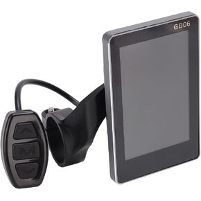 LCD GD06 Display Control Panel, Speedometer for Bike, Electric Bicycle LCD Display Meter Digital High Hardness for Electric Scooters