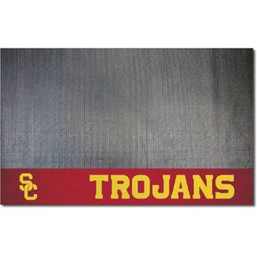 FANMATS NCAA Univ of Southern California Trojans Vinyl Grill Mat, Black, 26"x42"