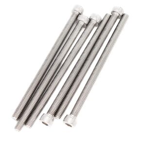 binifiMux 6pcs M6 x 130mm Full Thread 304 Stainless Steel Hex Socket Cap Bolt Screw