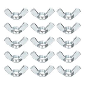 uxcell 5/16"-24 Wing Nut 8 Pcs, Carbon Steel Butterfly Wing Nuts Fasteners Parts Hand Twist Tighten Wing Nuts for Machinery Electronic Equipment DIY, White