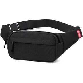 Large Fanny Pack for Men & Women, Crossbody Bag Hiking Waist Pack Phone Bag Fits All Phones with 3-Zipper Pockets, Hip Bum Bag for Casual Workout Outdoors Running Walking Traveling