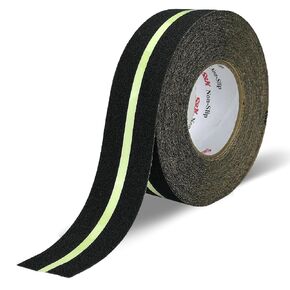 S&X Heavy Duty Anti Slip Tape 2 Inch x 60 Ft with Glow in The Dark Strip - Durable Grip Tape for Stairs, Outdoor Non Slip Stair Tread Non-Skid Safety Tape