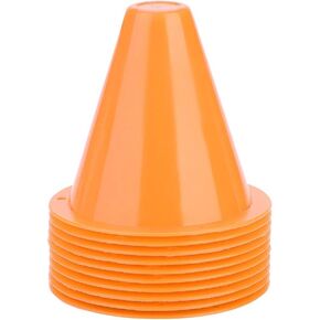 10pcs Soccer Training Cone Football Barriers Plastic Cone shape Marker Holder Accessory(orange)