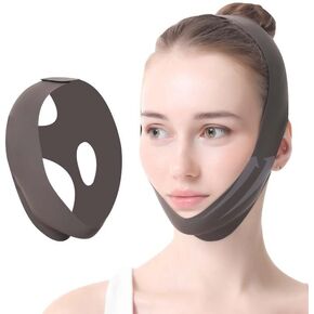 Chin Strap for CPAP Users, adjustable breathable anti-snoring device, anti-snoring chin strap, effective in reducing snoring, comfortable sleep, anti-snoring strap for both men and women (black)