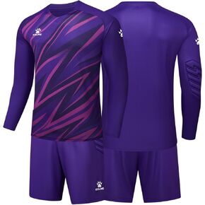 KELME Men Goalkeeper Jersey Kid Padded Goalkeeper Soccer Jersey and Shorts Socks Adults Men's Goalie Jersey