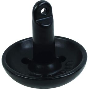Attwood 9943B1 Solid Cast Iron 15-Pound Mushroom Boat Anchor, Black PVC-Coated Finish