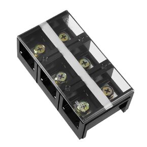 uxcell Dual Rows 3 Positions 600V 200A Cable Barrier Block Terminal Strip