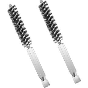 2 Pcs Golf Clubs Head Hosel Brush, Stainless Steel Golf Club Head Hose Brush, Wire Bore Brush Hex Shank Handle Electric Drill Wire Brush for Deeply Clean in Golf Club Hosel Holes