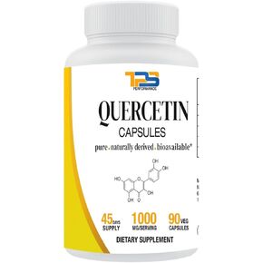 Quercetin | 1000mg per serving|95% pure 2:1 quercetin extract capsules|90 veg capsules,45 days supply