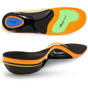 Work Boot Insoles for Standing All Day, High Arch Support Orthotic Shoe Inserts Relief Plantar Fasciitis, Flat Feet, Achilles Tendonitis - Women Men Memory Foam Walk Cloud Step Running Gel Insoles - L
