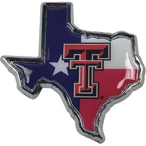 Texas Tech Metal Auto Emblem (Texas Flag Logo)