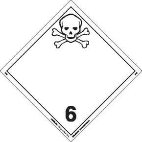 Labelmaster IPV5 Toxic Hazmat Placard, International Wordless, Permanent Vinyl (Pack of 25)
