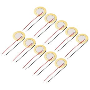 uxcell 10Pcs Piezo Discs 27mm Acoustic Pickup Transducer Microphone Trigger Buzzer Drum Guitar