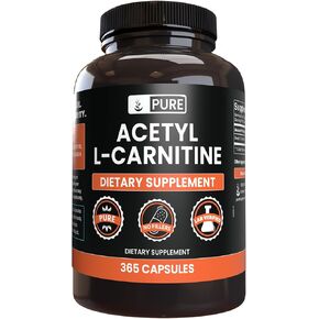Pure Original Ingredients Acetyl L-Carnitine (365 Capsules) No Magnesium Or Rice Fillers, Always Pure, Lab Verified