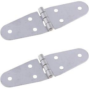 2Pcs Heavy Duty Stainless Steel 316 Boat Door Hinge ，144x 38mm Marine Grade Mirror Polished Cast Strap Hinge Marine Hardware (2)