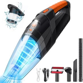 Handheld Vacuum Cordless,Powerful Suction 30Mins Long Runtime, Dust Busters Cordless Rechargeable with Two Washable Filters,Wet and Dry Hand Held Vacuum Cordless for Home, Car or Office