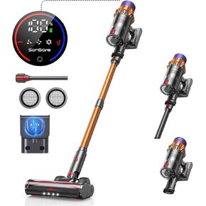 X7A Cordless Vacuum Cleaner, Upgraded 550W/45Kpa Cordless Stick Vacuum Cleaner with Touch Screen, Up to 60Mins,Wall Mount Charging,1.5L Cup,Wireless Vacuums for Pet Hair,Carpets,Hard Floors