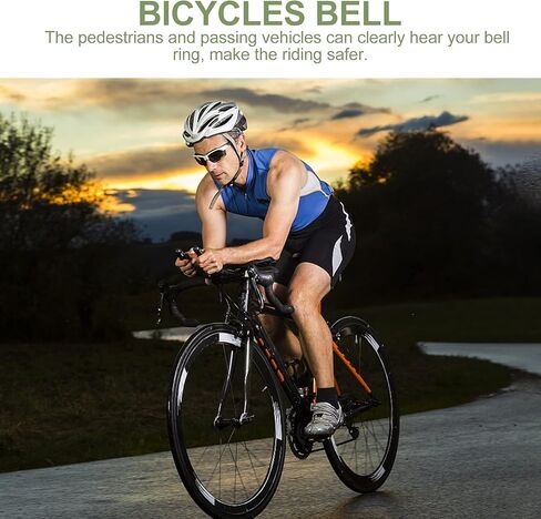 Black Bike Bell for Handlebars, Classic Bicycle Bell for Bike Ring Bell with Loud Sound, Road Mountain Snow Bike Horn Cycling Accessories Bike Bells in Kuwait