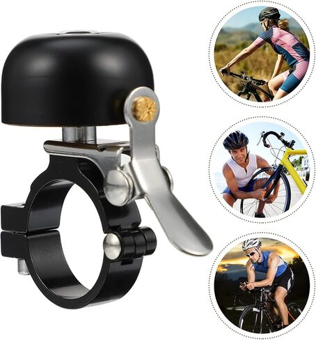 Black Bike Bell for Handlebars, Classic Bicycle Bell for Bike Ring Bell with Loud Sound, Road Mountain Snow Bike Horn Cycling Accessories Bike Bells in Kuwait