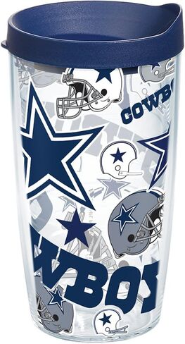 Tervis Made in USA Double Walled Tervis NFL Dallas Cowboys Insulated Tumbler Cup Keeps Drinks Cold & Hot, 16oz, All Over in Saudi Arabia
