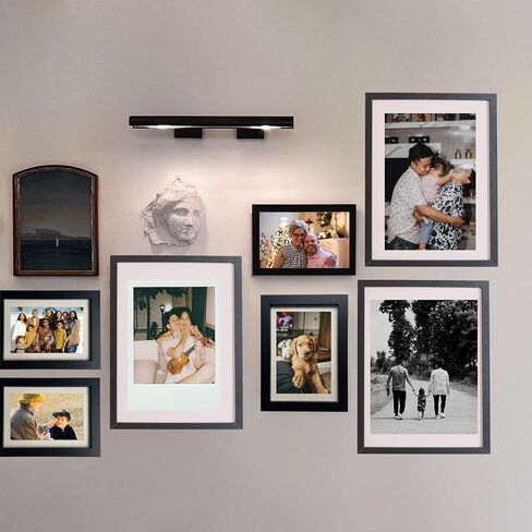 8x12 إطار صورة أسود مجموعة من 6 إطار صور 8x12 أسود ملصق إطارات جدار معرض إطارات الصور إطارات الصور الخشبية الهندسية in Saudi Arabia