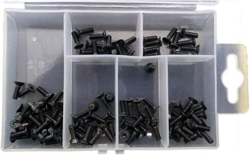 FullerKreg M3-0.5 x 8mm DIN 7991 Hex Drive Class 10.9 طلاء أكسيد أسود من سبائك الصلب بغطاء مقبس مسطح (عبوة من 100) in Kuwait