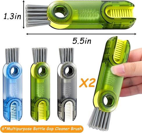 3 in 1 Multipurpose Bottle Gap Cleaner Brush,3 Pack Cup Cover Cleaning Brush,Cup Crevice Cleaning Tools,Water Bottle Cleaner Brush,Home Kitchen Cleaning Tools in Saudi Arabia