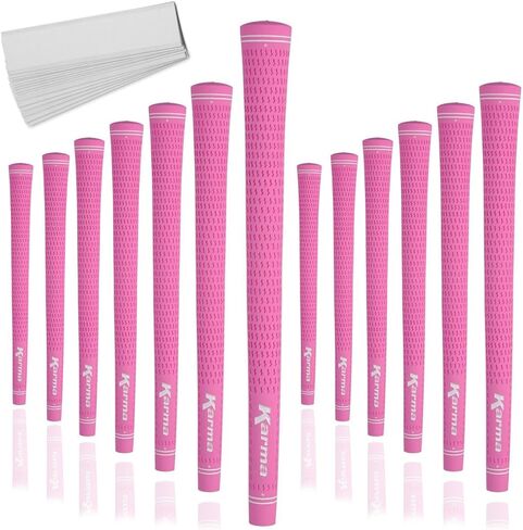 Karma Velour Golf Grips for Men, Women, Juniors, 13 Pack Undersize, Standard, Midsize, Oversize, & Jumbo High-Performance Replacement Golf Club Grips, Choose 6 Colors with or without Grip Tape in Saudi Arabia