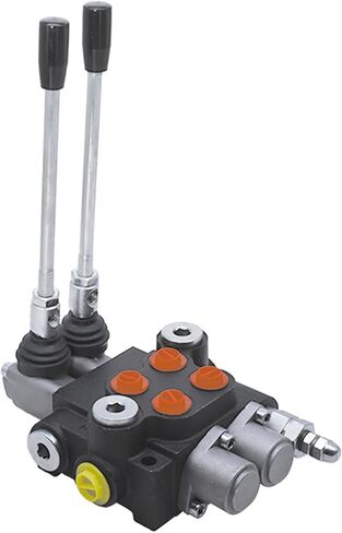 Hydraulic Directional Control Valve, 2 Spool 13GPM SAE Ports Double Acting Hydraulic Valve 3600 PSI Double Acting Valve Adjustable Relief Lever Handle Tractors Loaders Tanks in Saudi Arabia