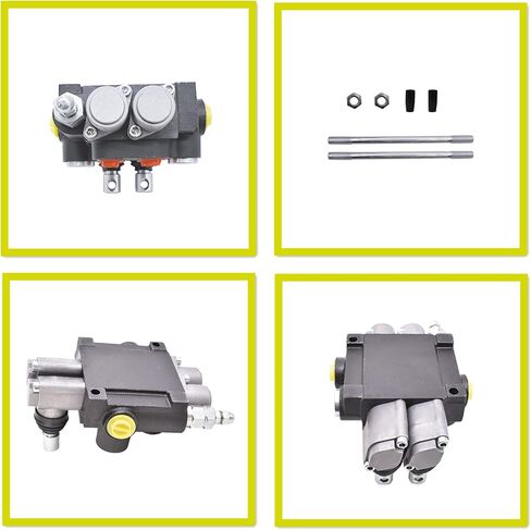 Hydraulic Directional Control Valve, 2 Spool 13GPM SAE Ports Double Acting Hydraulic Valve 3600 PSI Double Acting Valve Adjustable Relief Lever Handle Tractors Loaders Tanks in Saudi Arabia