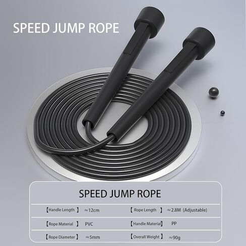 Jump Rope, Adjustable Kids Jump Rope Set, Tangle Free Skipping Rope, Lightweight Jump Ropes for Fitness, 9.2ft Pvc Jump Rope for Kids 8-12, Women, Men - Jumping Rope for Workout in Saudi Arabia