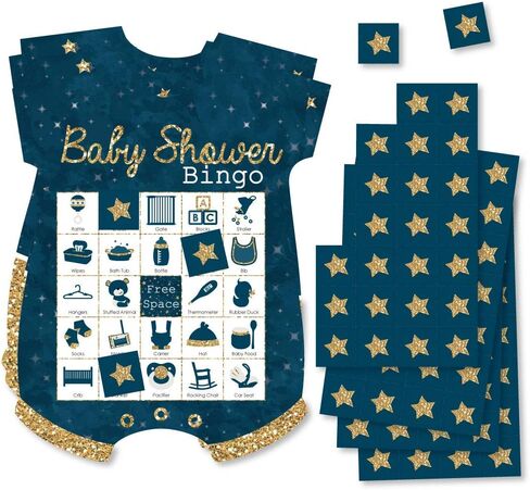 Big Dot of Happiness Twinkle Twinkle Little Star - Picture Bingo Cards and Markers - Baby Shower Shaped Bingo Game - Set of 18 in Saudi Arabia
