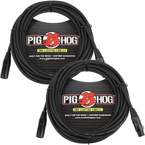 كابلات إضاءة DMX ذات 3 سنون PHDMX25 من Pig Hog - عبوتان (25 قدمًا) in Kuwait