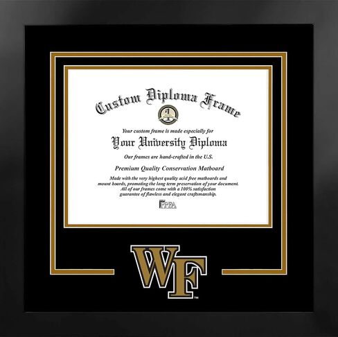 صور الحرم الجامعي NCAA Wake Forest Demon Deacons للجنسين إطار أسود دبلوم مانهاتن مع طباعة حجرية إضافية، أسود، مقاس واحد in Saudi Arabia