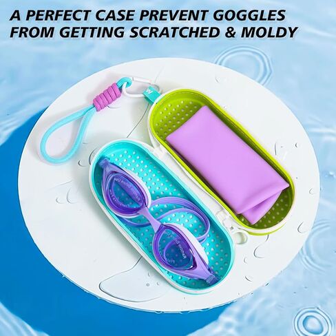 MERIABNY Swim Goggles Case for Swimmer Swimming Goggles Holder with Travel Bottle in Saudi Arabia