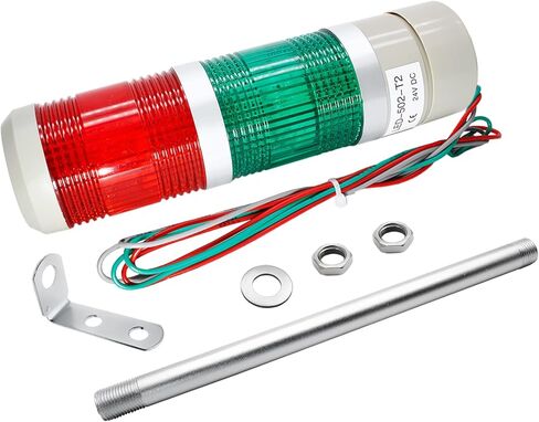 أضواء برج المكدس، 2 مستوى 12-24 فولت LED أضواء برج المكدس، أضواء التحذير الصناعية، عمود إشارة برج مؤشر مصباح منارة، ضوء مستمر / وامض قابل للتحويل in Kuwait