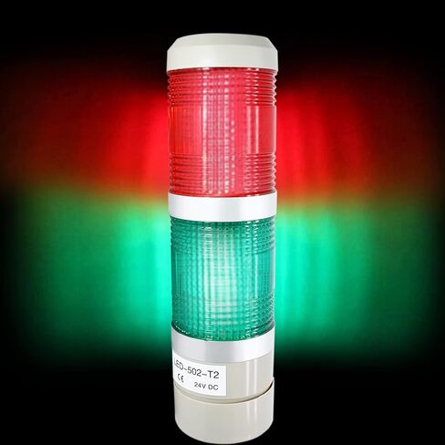 أضواء برج المكدس، 2 مستوى 12-24 فولت LED أضواء برج المكدس، أضواء التحذير الصناعية، عمود إشارة برج مؤشر مصباح منارة، ضوء مستمر / وامض قابل للتحويل in Kuwait