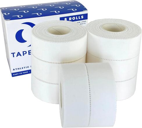(8-Pack) Athletic Tape | Easy Tear | Strong | Medical Wrap | Support | Zinc Oxide | 1.5 inch x 33 ft in Saudi Arabia