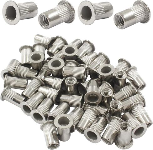 30 Pcs 5/16 Inch - 18 UNC Rivet Nuts - Aluminium Alloy Flat Head Threaded Insert Nut for Improved Performance and Durability in Saudi Arabia