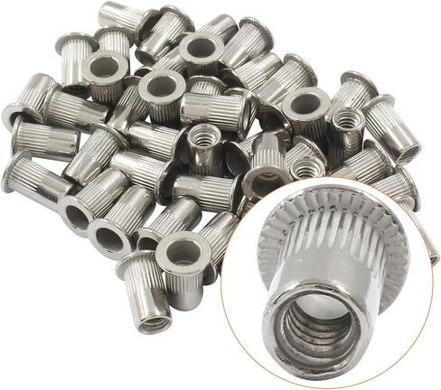 30 Pcs 5/16 Inch - 18 UNC Rivet Nuts - Aluminium Alloy Flat Head Threaded Insert Nut for Improved Performance and Durability in Saudi Arabia