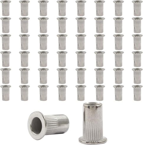30 Pcs 5/16 Inch - 18 UNC Rivet Nuts - Aluminium Alloy Flat Head Threaded Insert Nut for Improved Performance and Durability in Saudi Arabia