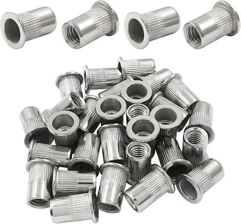 30 Pcs 5/16 Inch - 18 UNC Rivet Nuts - Aluminium Alloy Flat Head Threaded Insert Nut for Improved Performance and Durability in Saudi Arabia