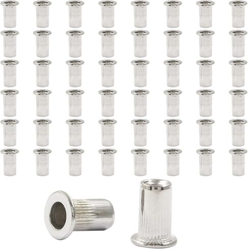 30 Pcs 5/16 Inch - 18 UNC Rivet Nuts - Aluminium Alloy Flat Head Threaded Insert Nut for Improved Performance and Durability in Saudi Arabia
